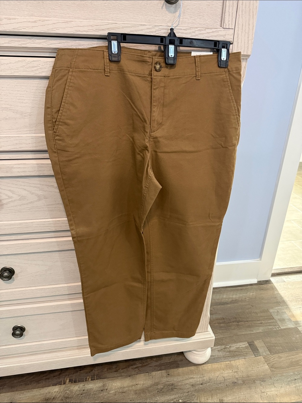 LOFT Cropped Ankle Pants in Brown